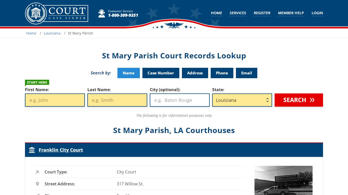 St Mary Parish Court Records | LA Case Lookup - CourtCaseFinder.com